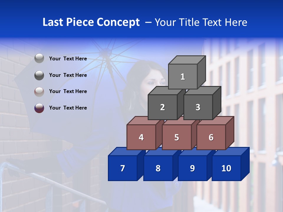 Retro Street Blue PowerPoint Template