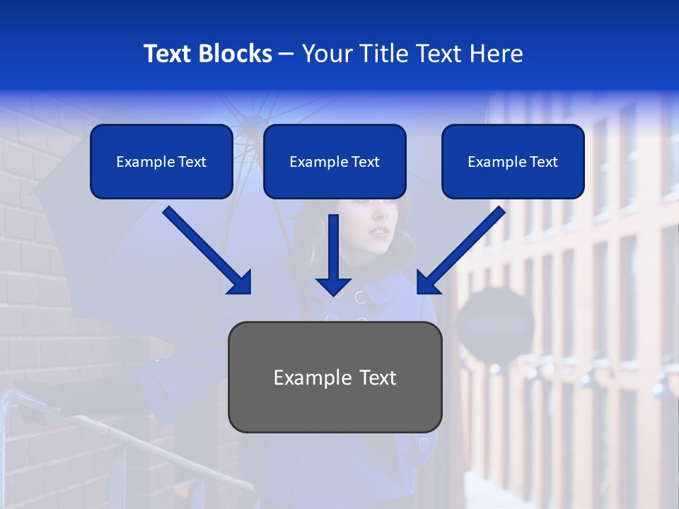 Retro Street Blue PowerPoint Template