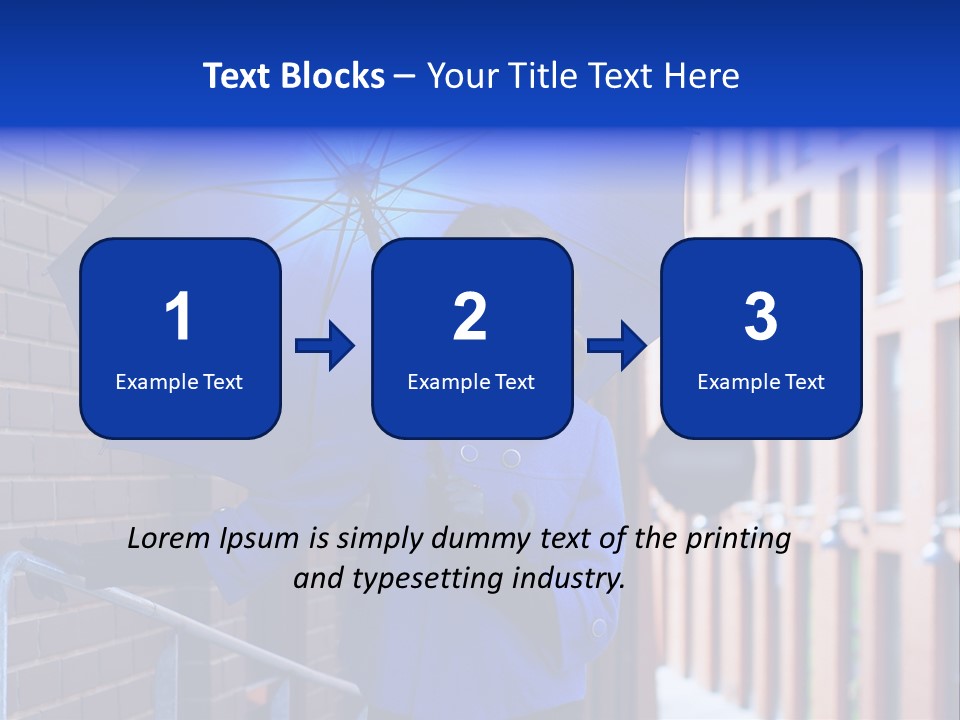 Retro Street Blue PowerPoint Template