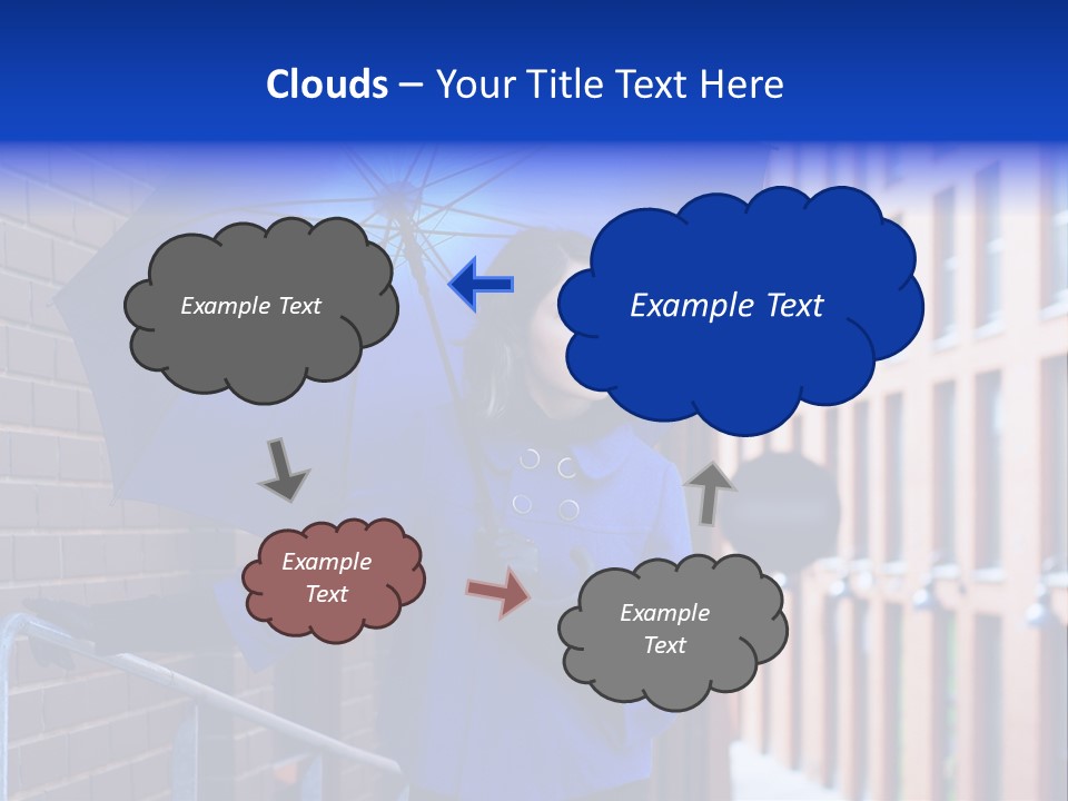 Retro Street Blue PowerPoint Template