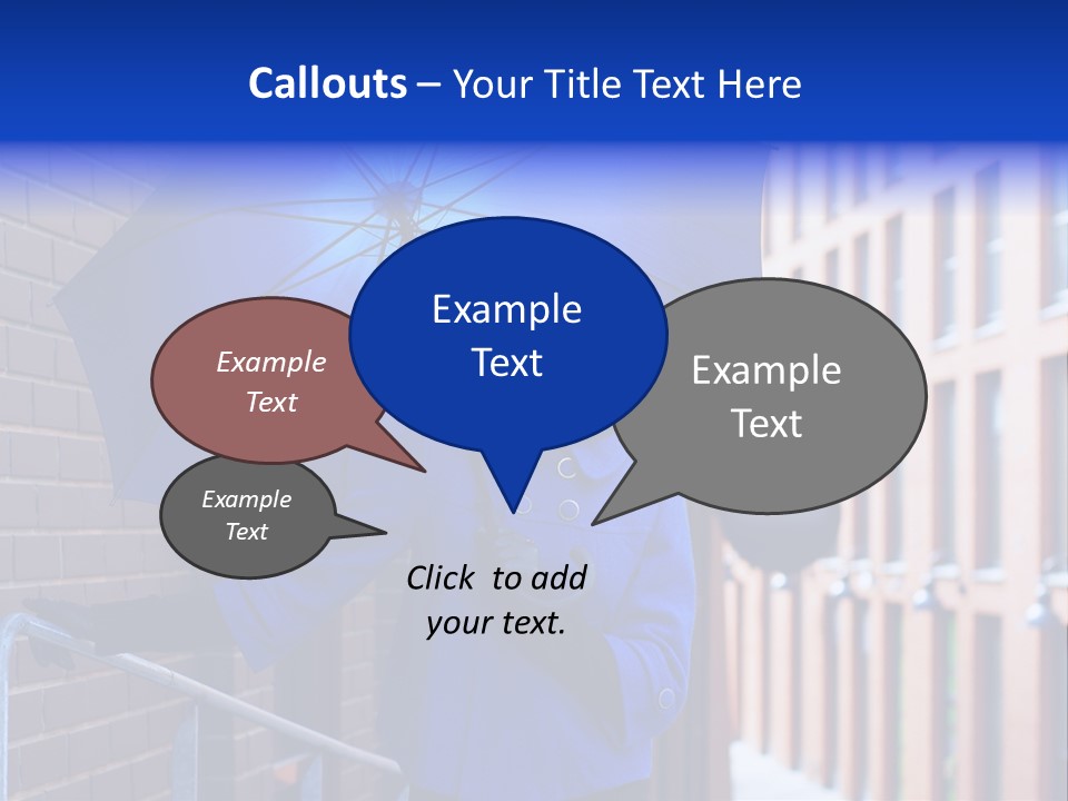 Retro Street Blue PowerPoint Template