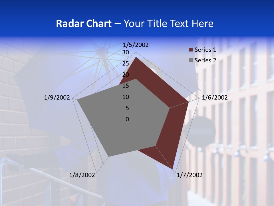 Retro Street Blue PowerPoint Template