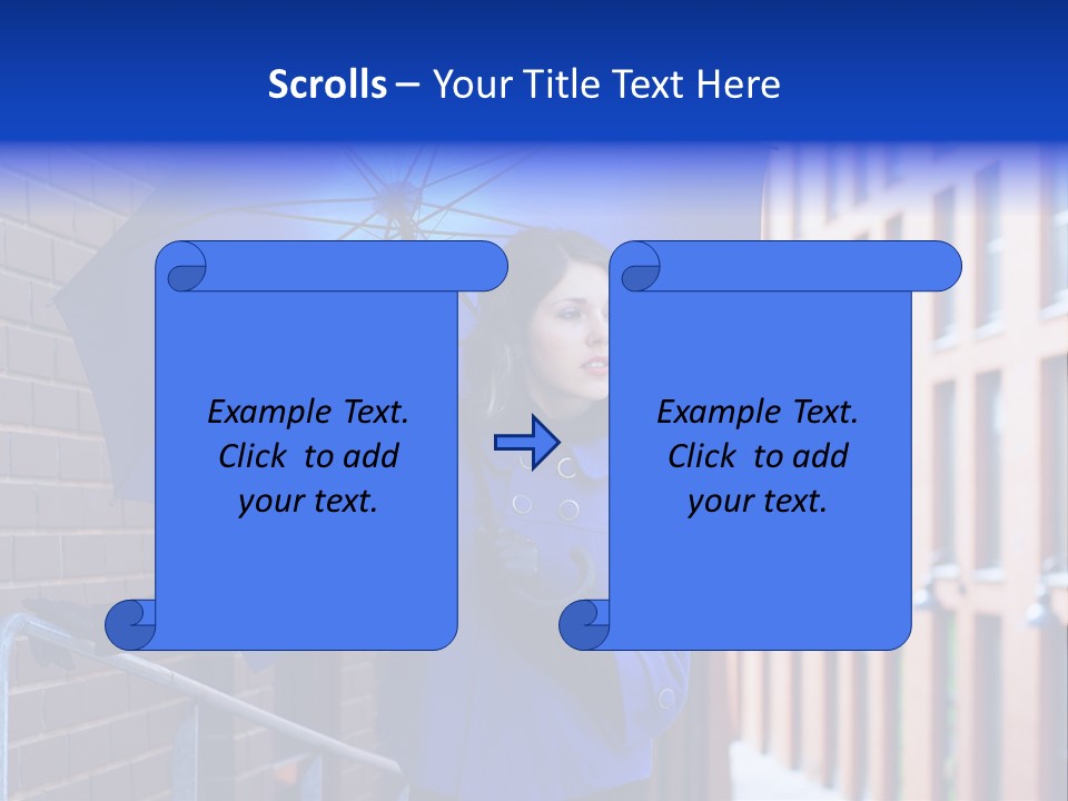 Retro Street Blue PowerPoint Template
