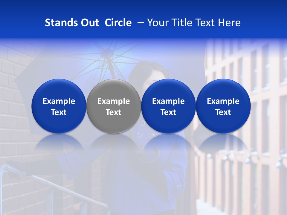 Retro Street Blue PowerPoint Template