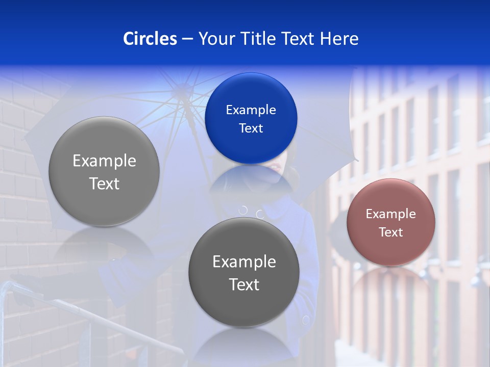 Retro Street Blue PowerPoint Template