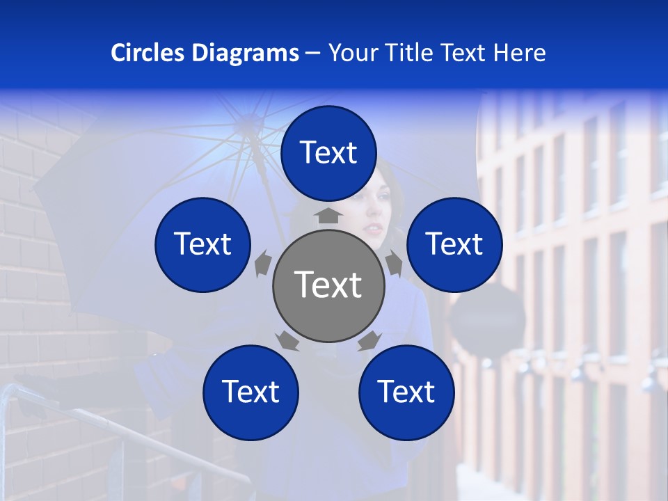 Retro Street Blue PowerPoint Template