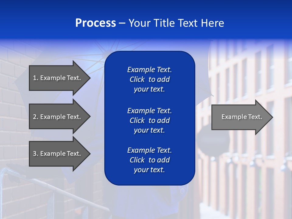 Retro Street Blue PowerPoint Template