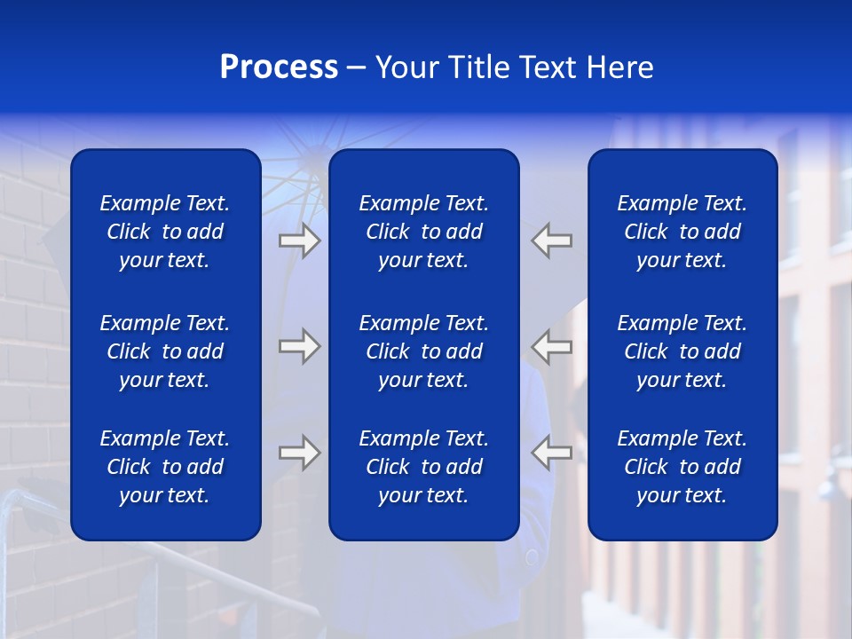 Retro Street Blue PowerPoint Template