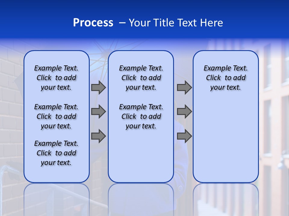 Retro Street Blue PowerPoint Template