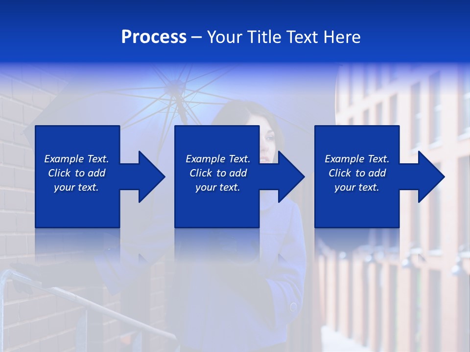 Retro Street Blue PowerPoint Template
