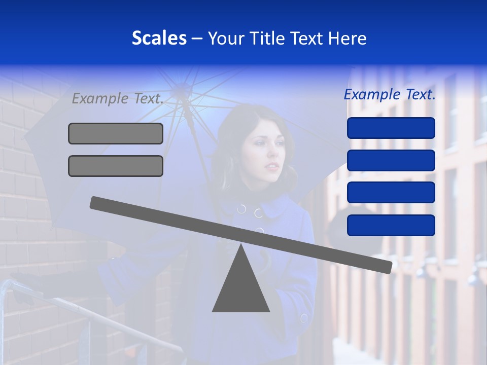 Retro Street Blue PowerPoint Template