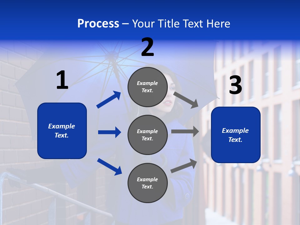 Retro Street Blue PowerPoint Template