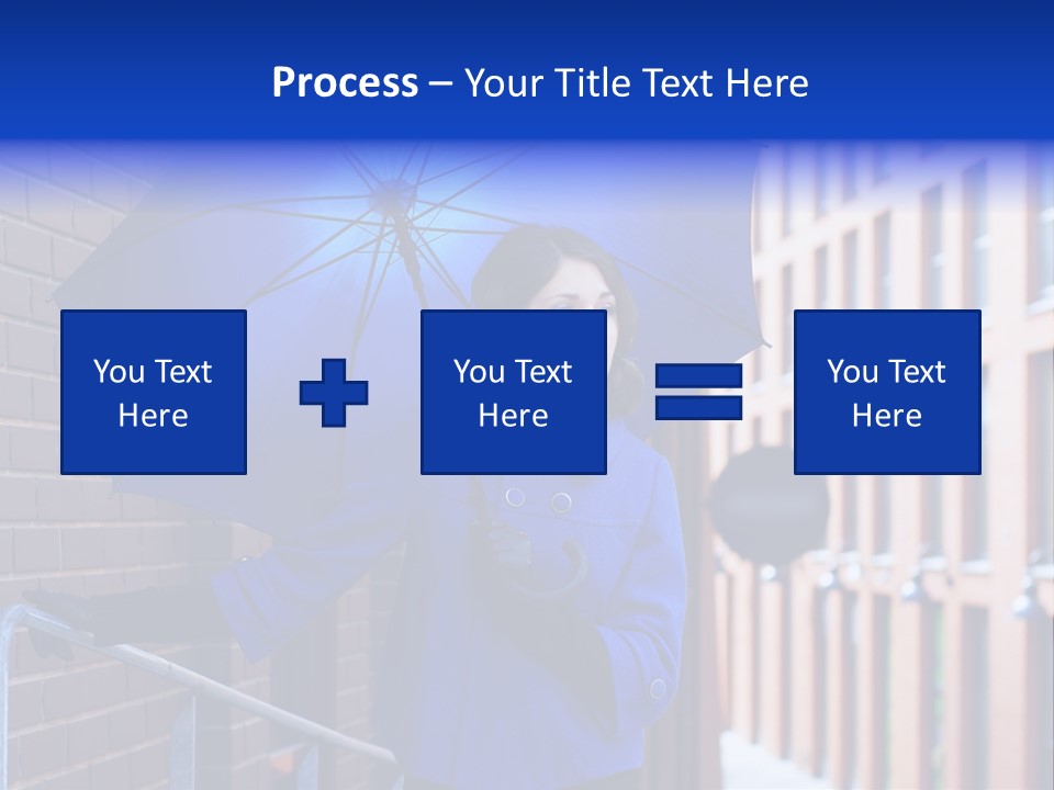 Retro Street Blue PowerPoint Template