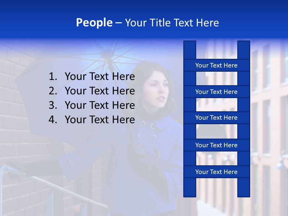 Retro Street Blue PowerPoint Template