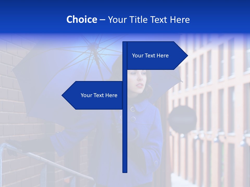 Retro Street Blue PowerPoint Template
