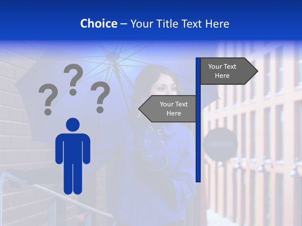 Retro Street Blue PowerPoint Template