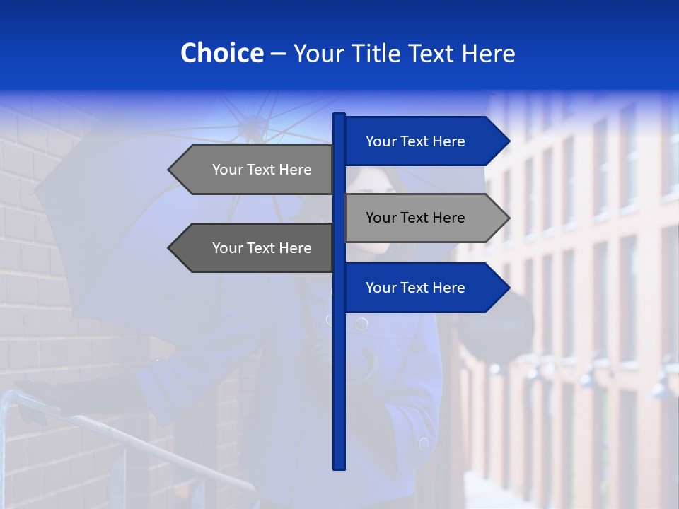 Retro Street Blue PowerPoint Template
