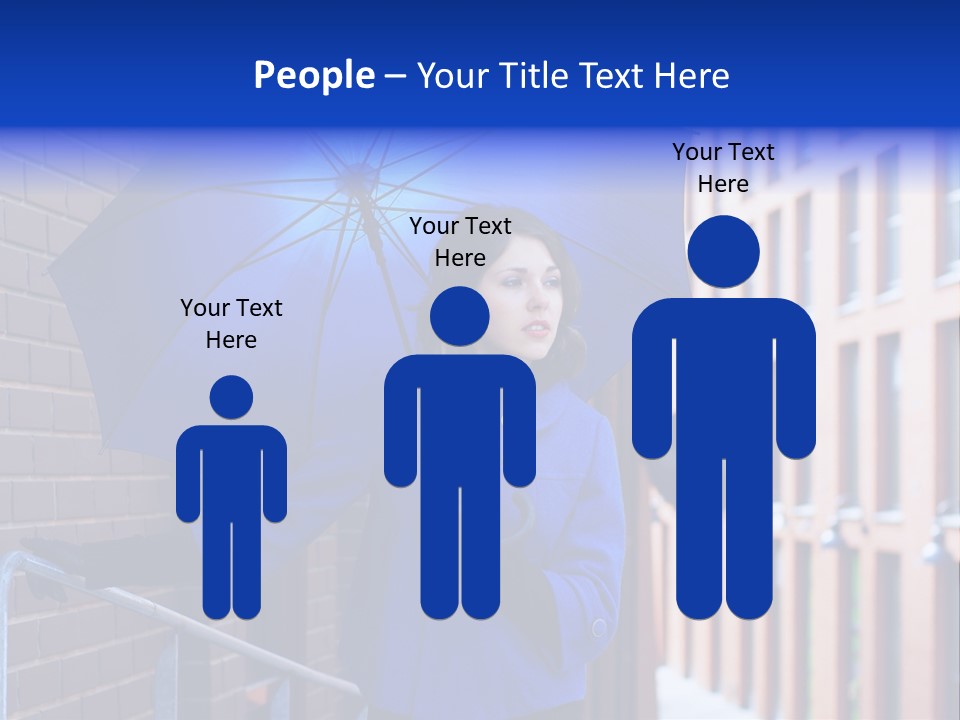 Retro Street Blue PowerPoint Template