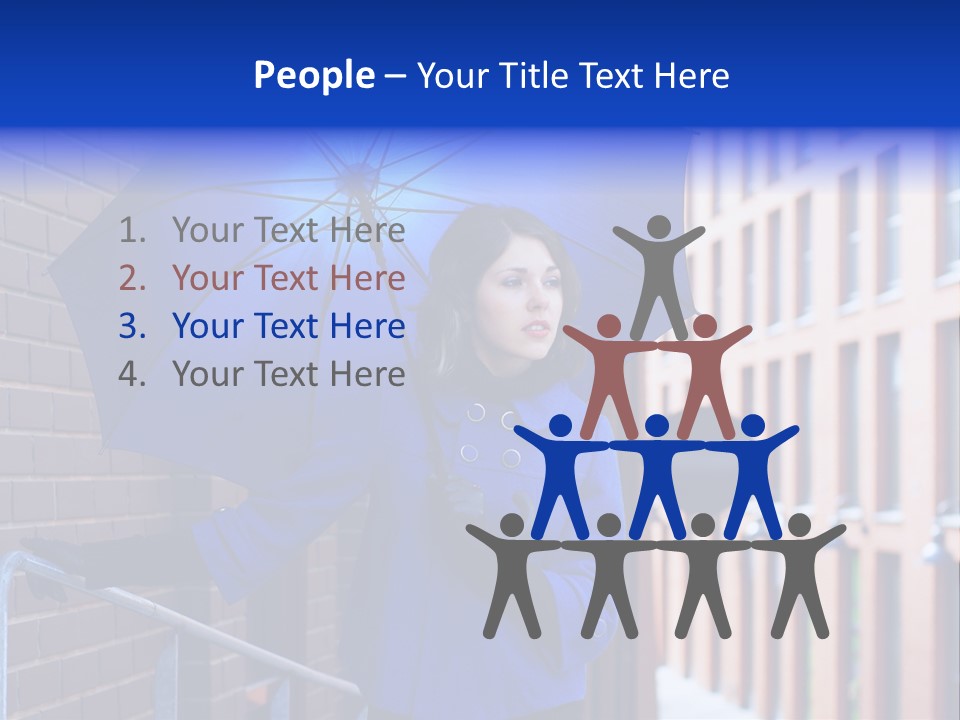 Retro Street Blue PowerPoint Template