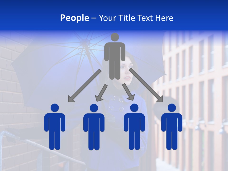 Retro Street Blue PowerPoint Template