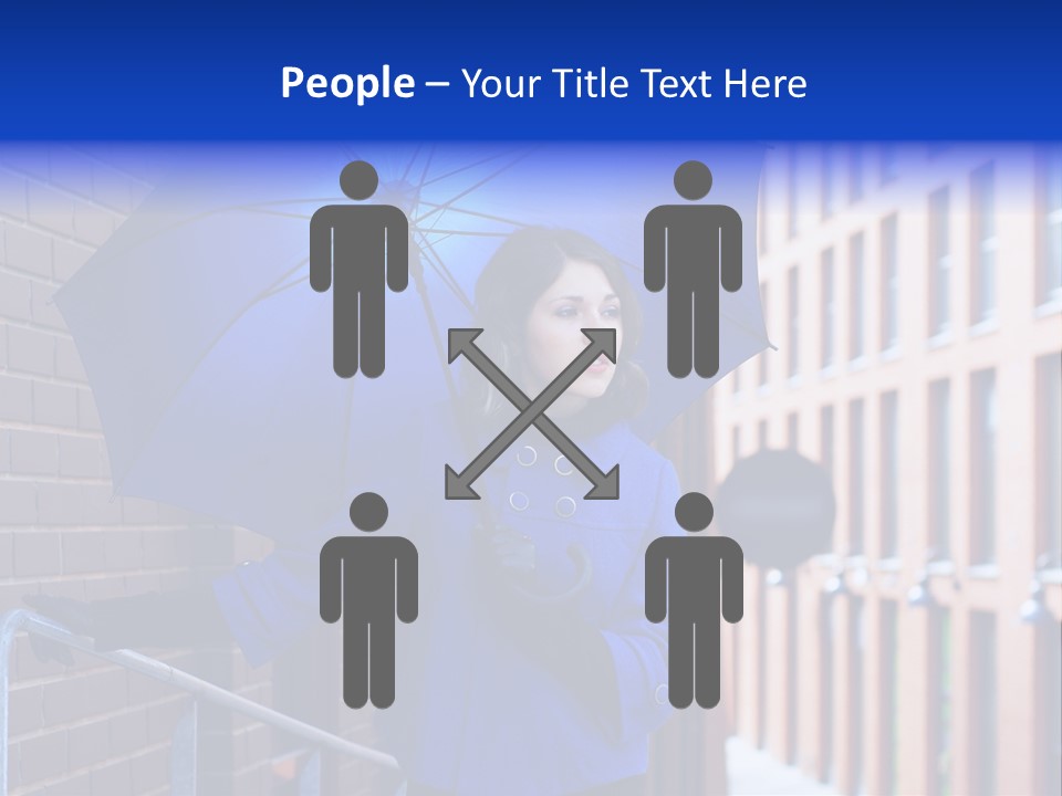 Retro Street Blue PowerPoint Template