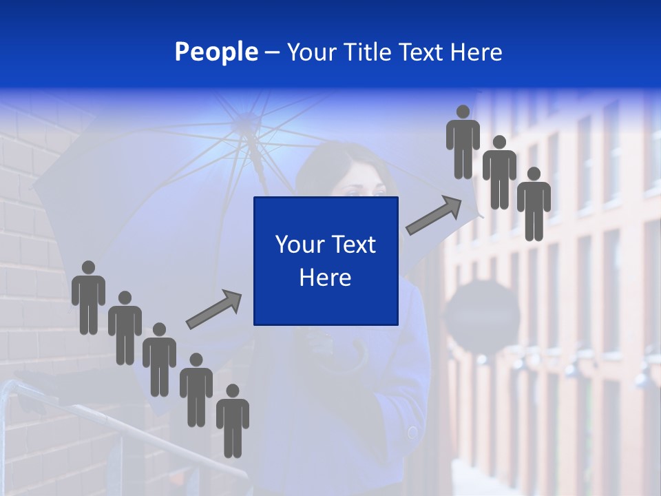 Retro Street Blue PowerPoint Template