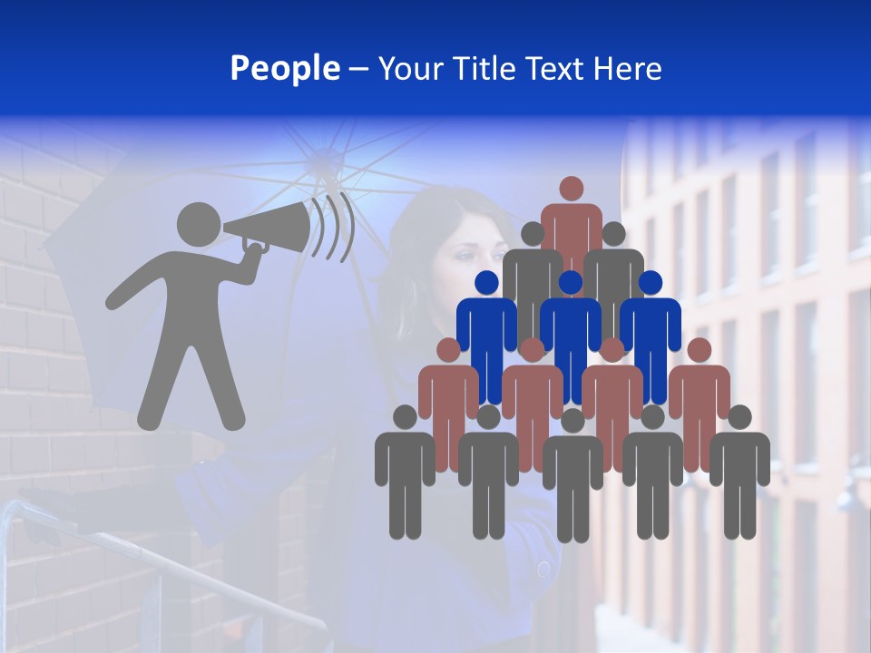 Retro Street Blue PowerPoint Template