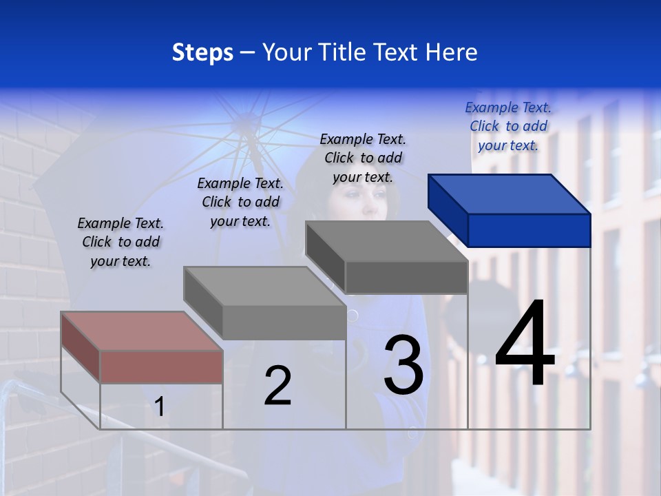 Retro Street Blue PowerPoint Template