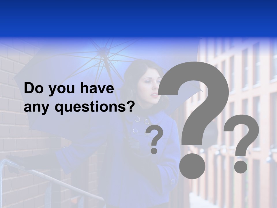 Retro Street Blue PowerPoint Template