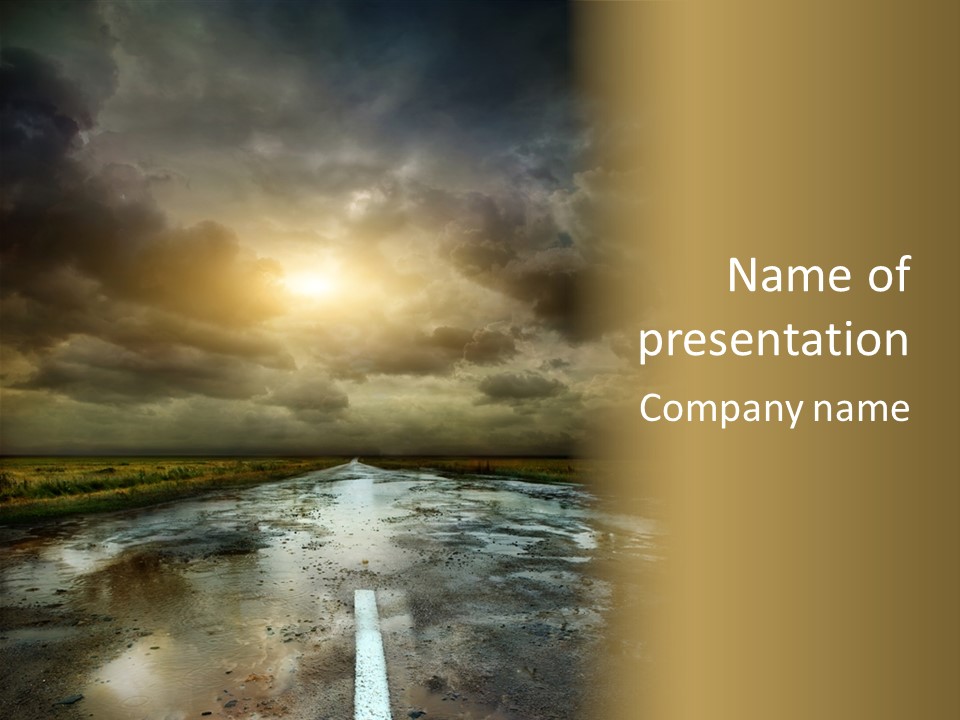 Green Stone Horizon PowerPoint Template