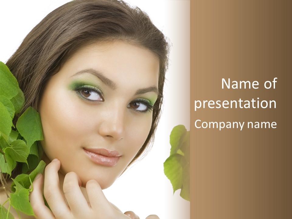 Make Up Fashion Tree PowerPoint Template