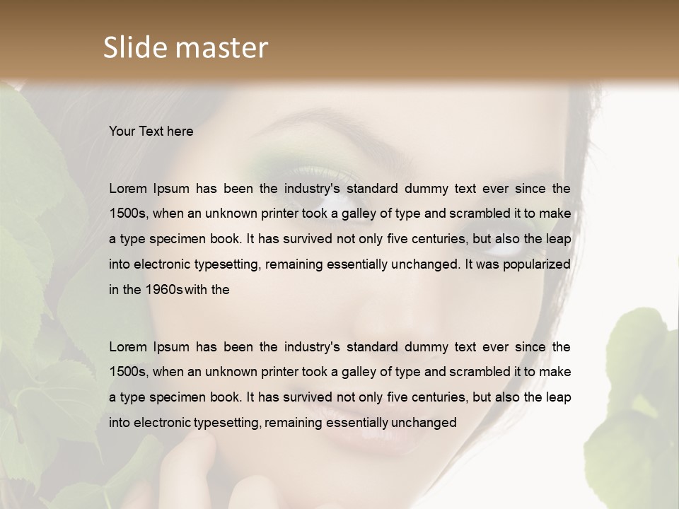 Make Up Fashion Tree PowerPoint Template