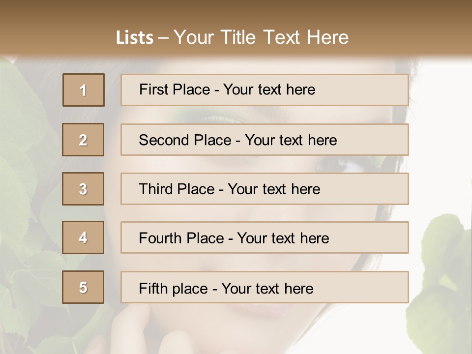 Make Up Fashion Tree PowerPoint Template