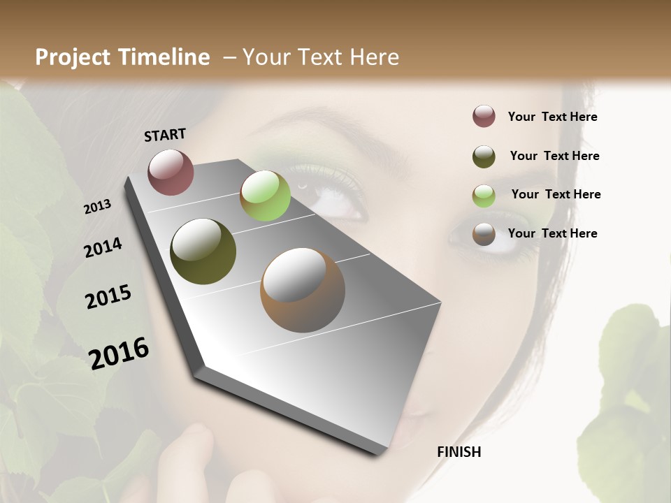 Make Up Fashion Tree PowerPoint Template