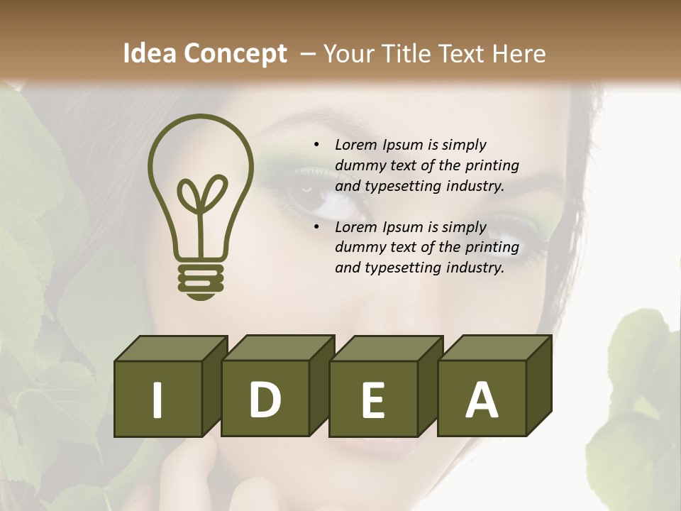 Make Up Fashion Tree PowerPoint Template