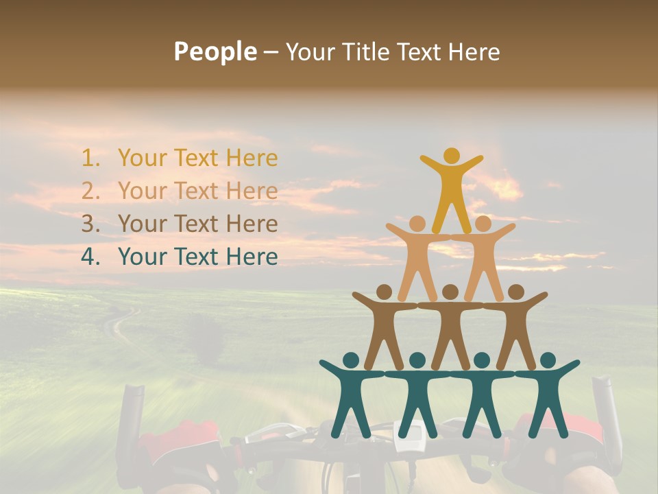 People Gloves Line PowerPoint Template