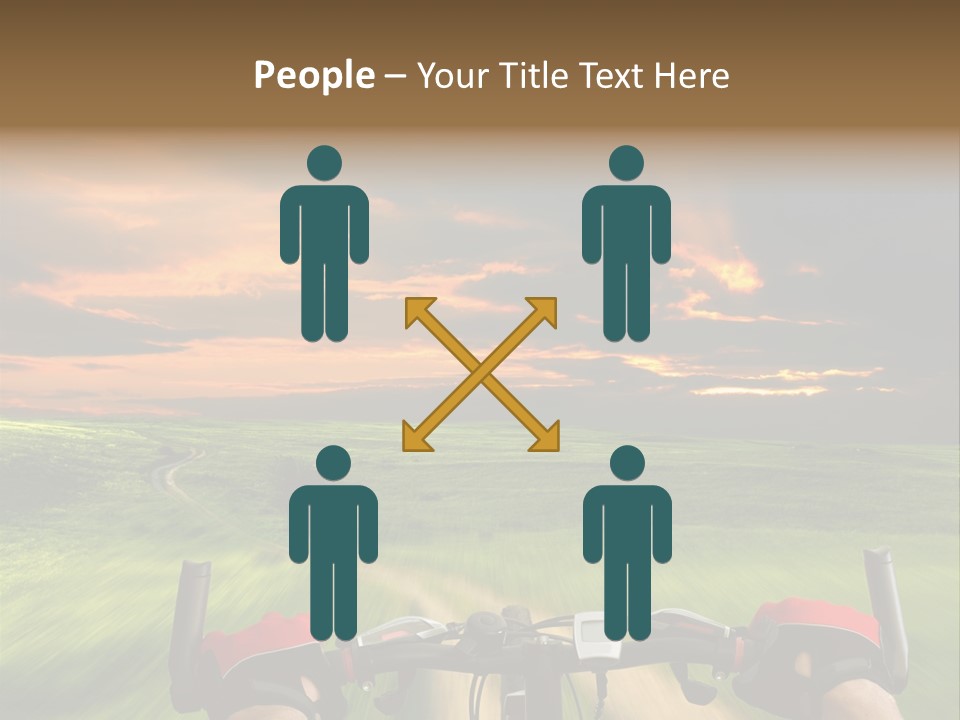 People Gloves Line PowerPoint Template