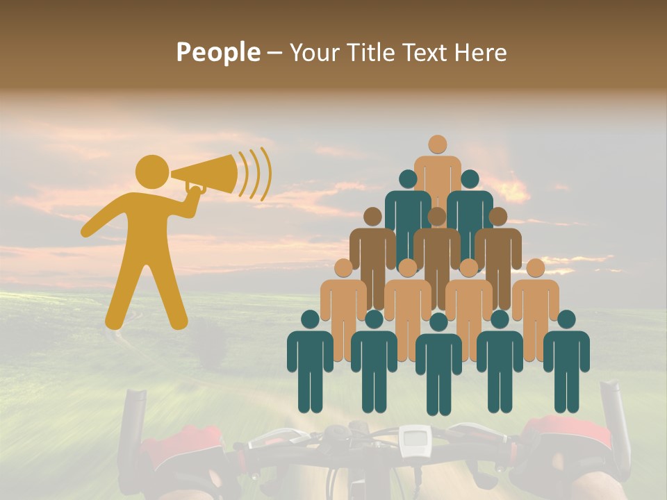 People Gloves Line PowerPoint Template