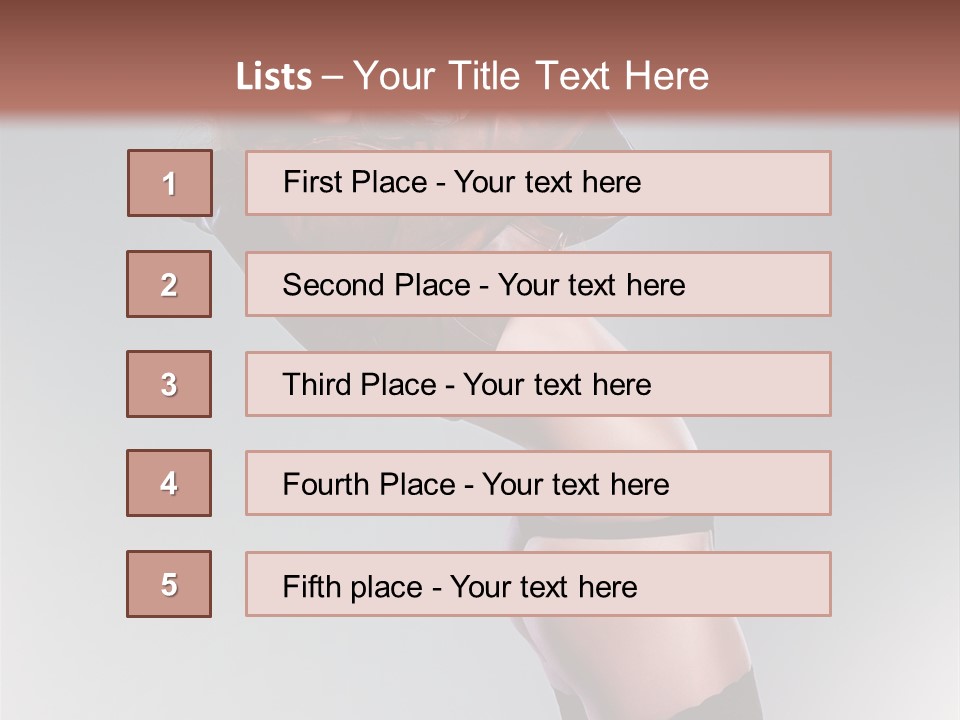 Stockings Model Topless PowerPoint Template