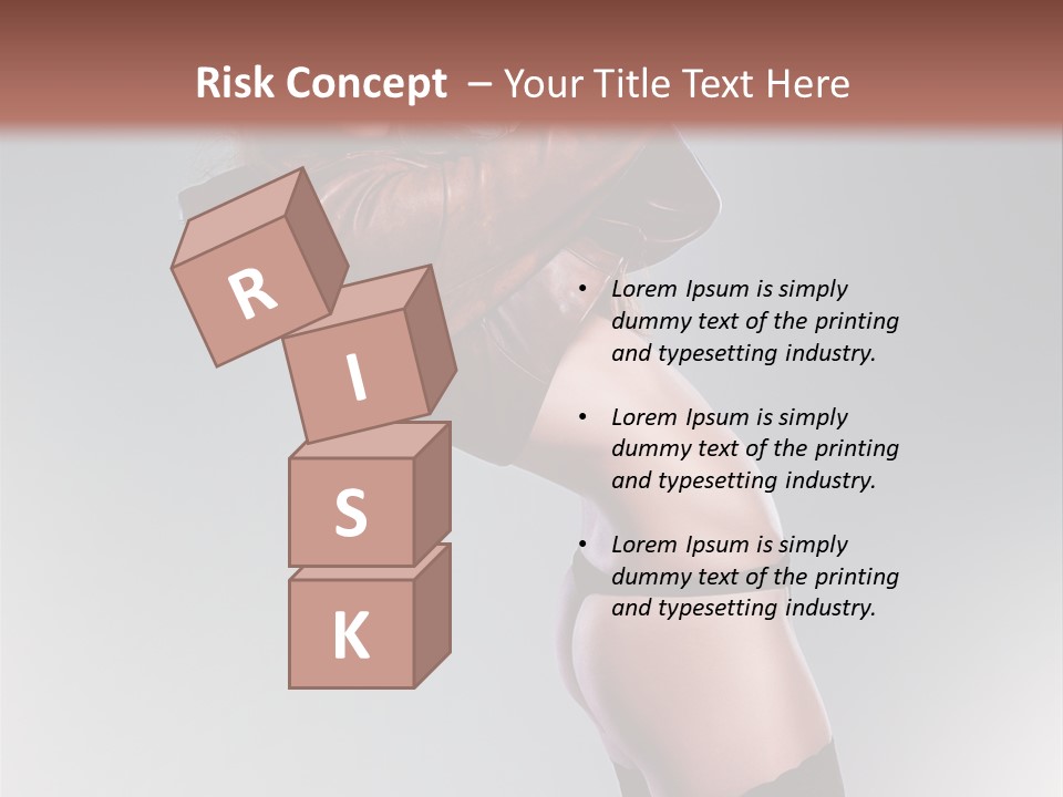 Stockings Model Topless PowerPoint Template