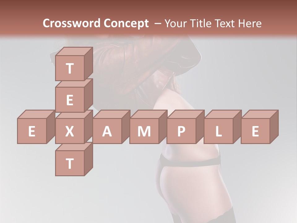 Stockings Model Topless PowerPoint Template