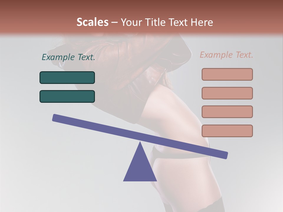 Stockings Model Topless PowerPoint Template