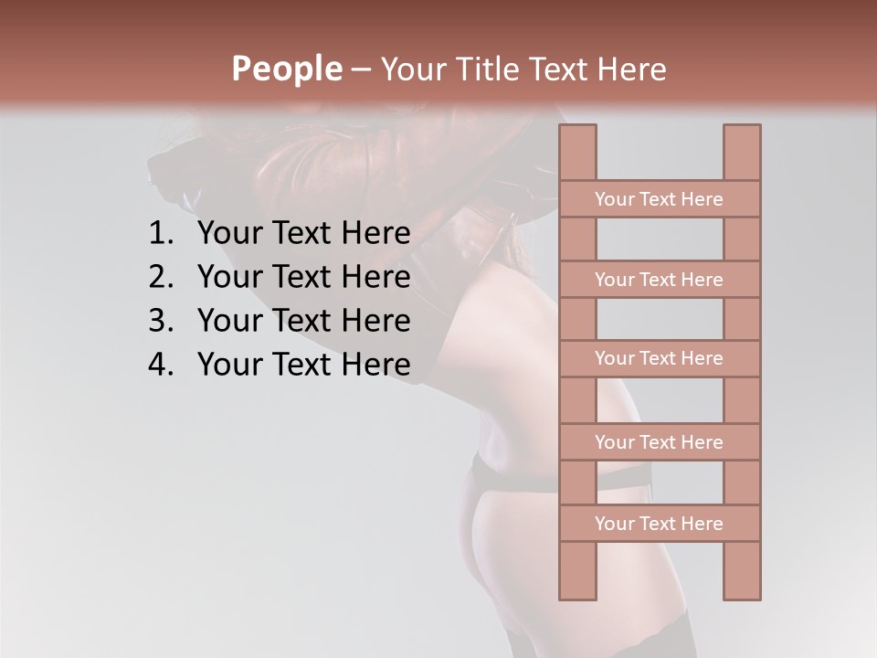 Stockings Model Topless PowerPoint Template