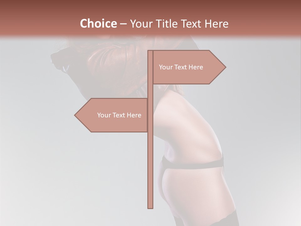 Stockings Model Topless PowerPoint Template