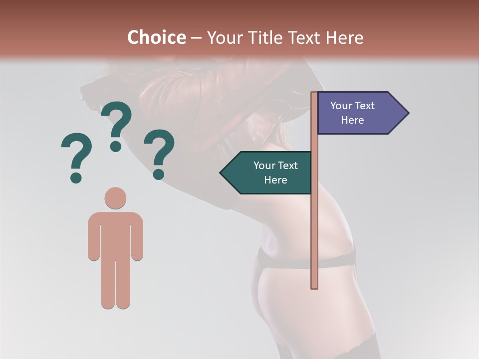 Stockings Model Topless PowerPoint Template