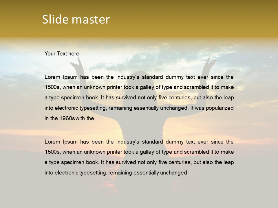 Sea Action Person PowerPoint Template