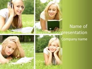 Adult Girls Solitude PowerPoint Template