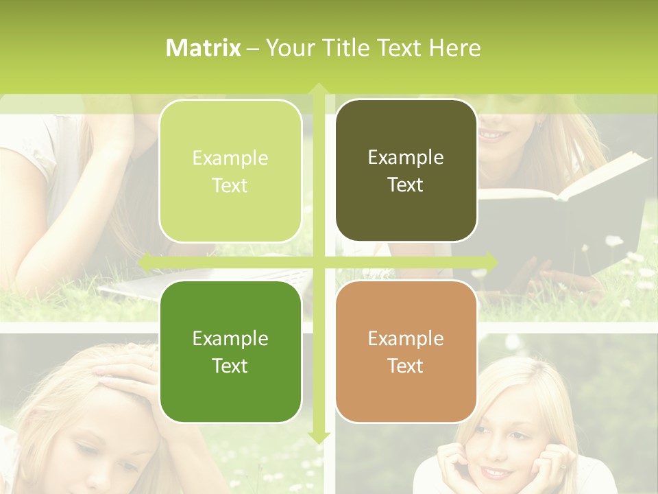 Adult Girls Solitude PowerPoint Template