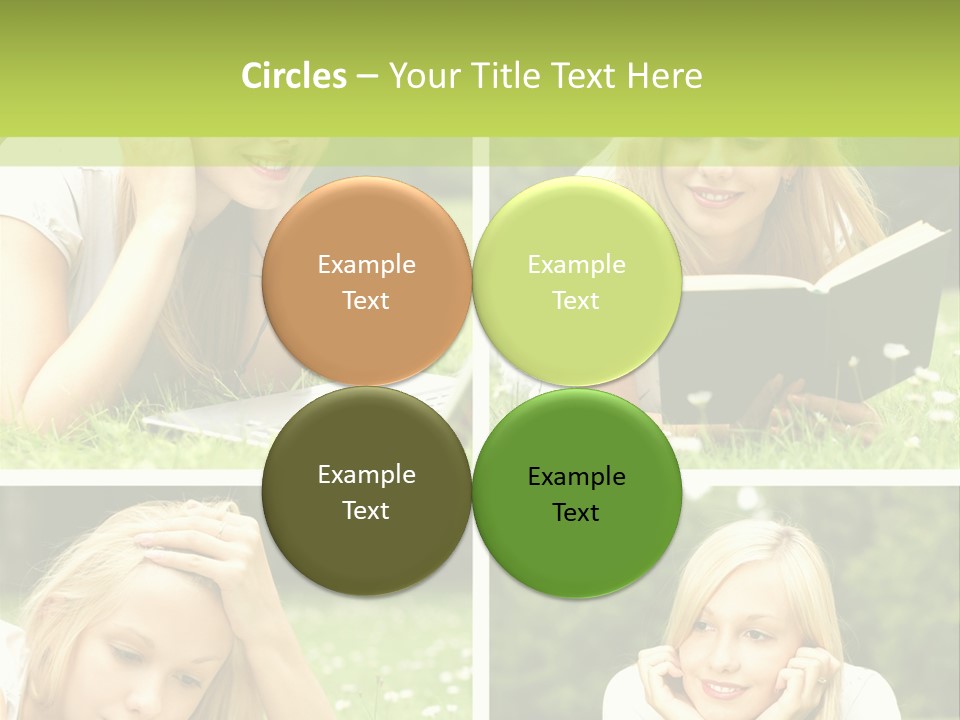 Adult Girls Solitude PowerPoint Template