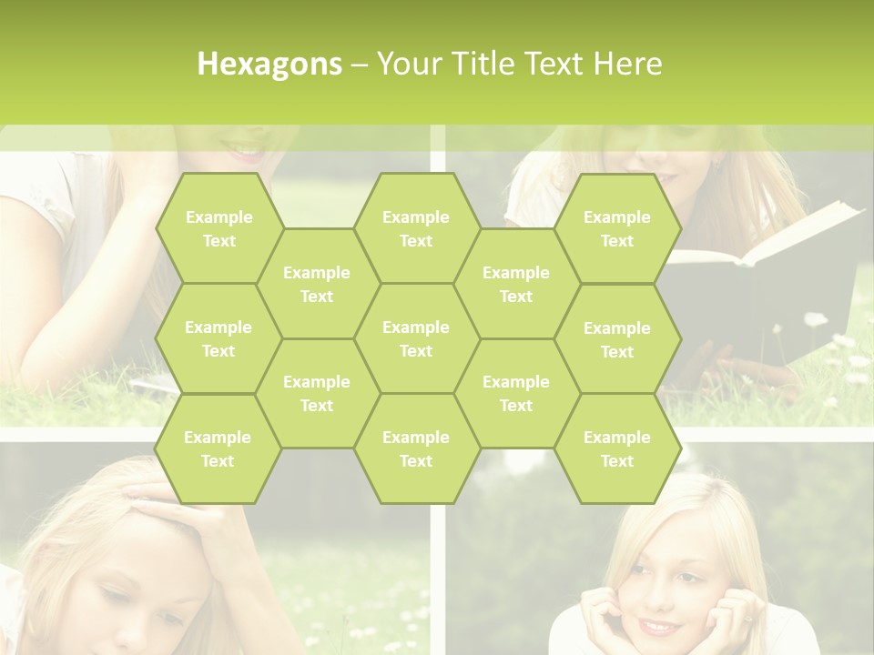 Adult Girls Solitude PowerPoint Template